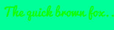 Image with Font Color 11FF00 and Background Color 00FF98